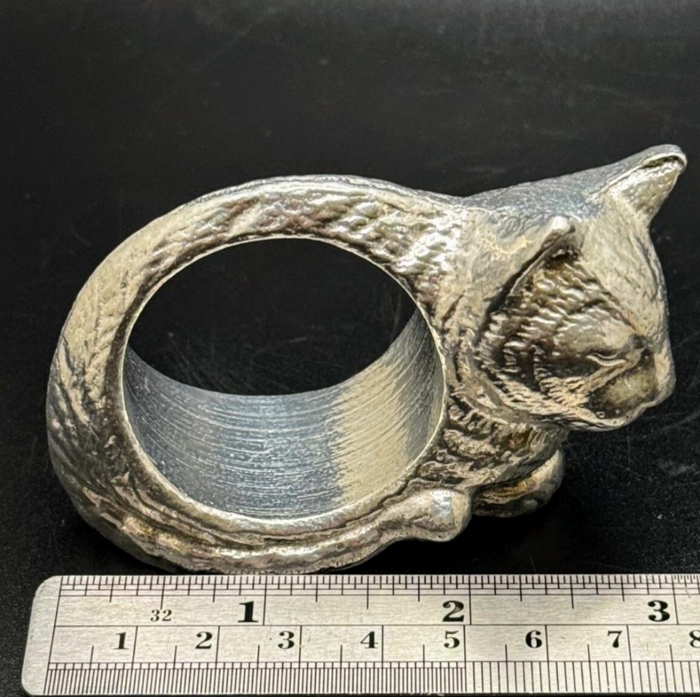 ARTHUR COURT Set of 10 Vtg Sleepy Kitten Cat Napkin Rings Kitty Cats Lover - Picture 15 of 15